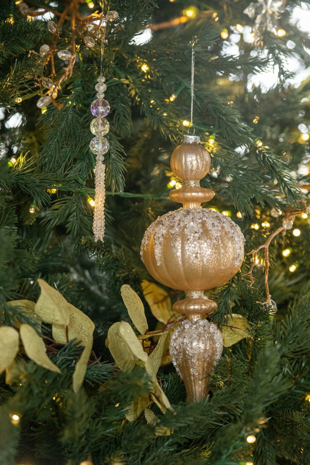 Kerstballen Lorrund Glas Goud - Afbeelding 2