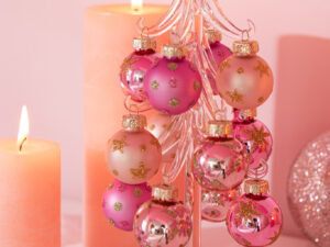 Kerstboom Geisund Glas Roze H21 cm