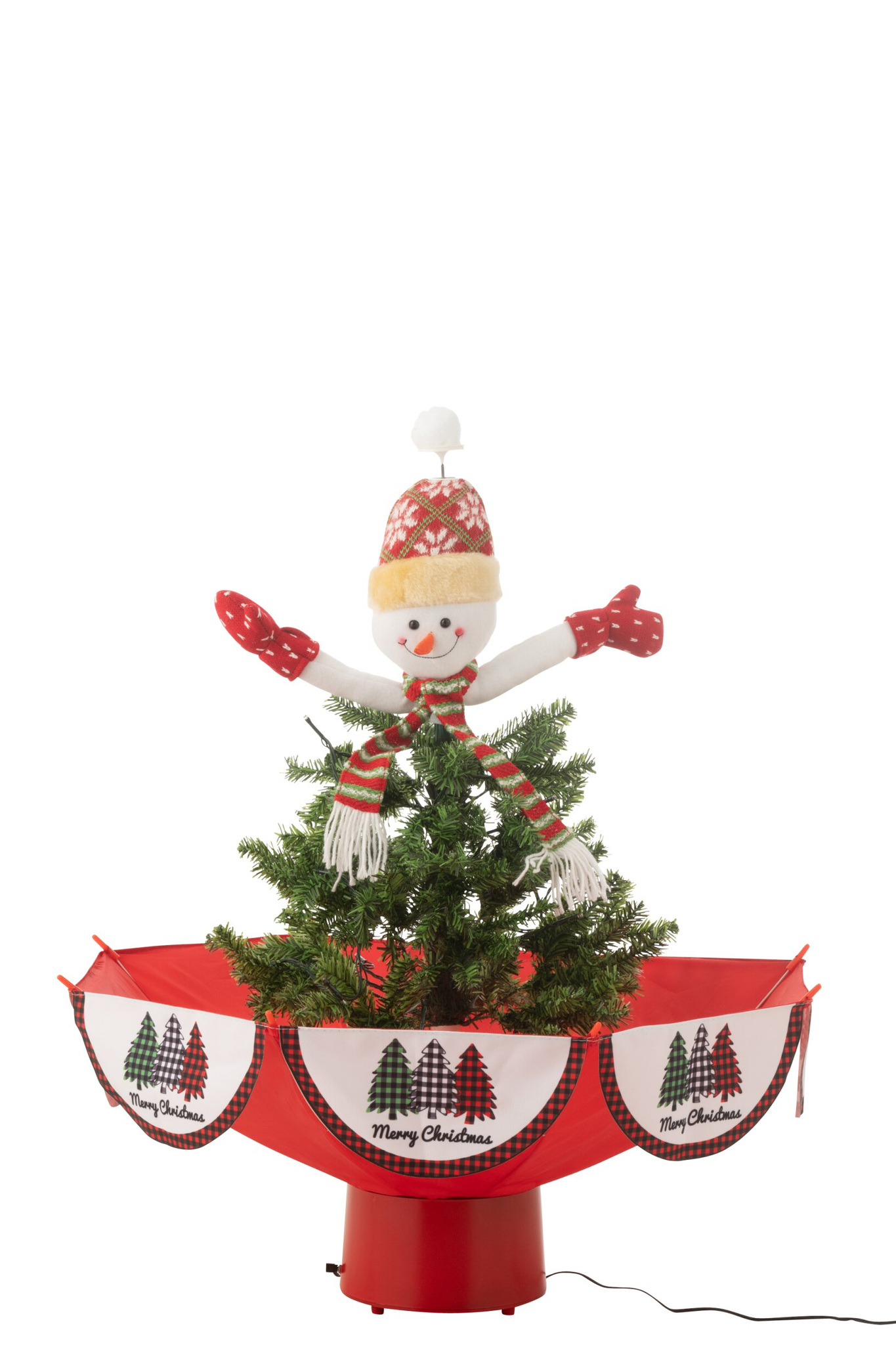 Kerstboom Faurris Kunststof Rood H80 cm