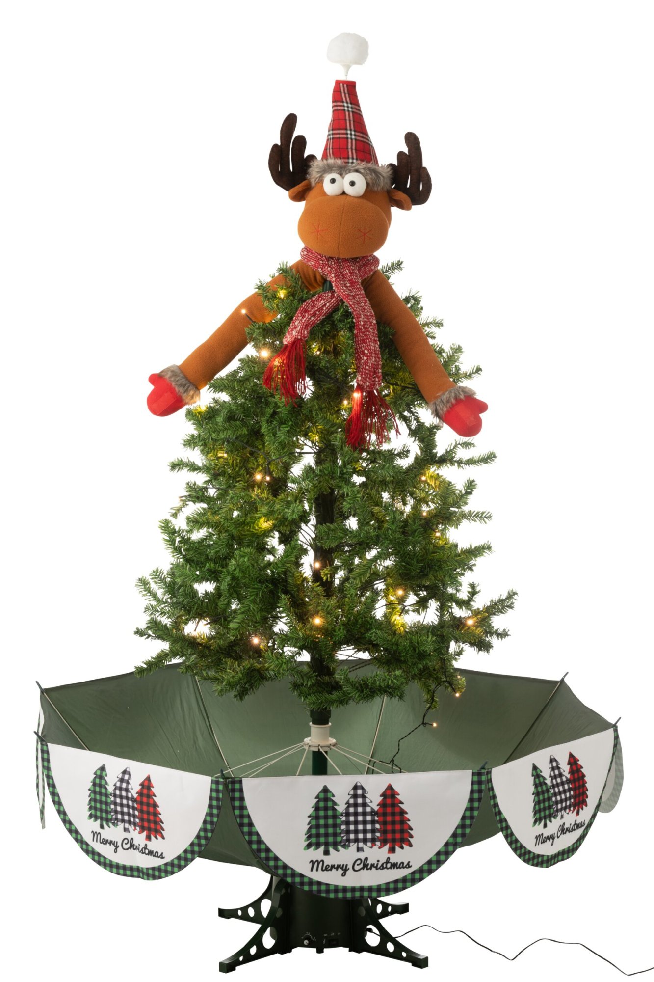 Kerstboom Saustal Kunststof Rood H180 cm - Afbeelding 3