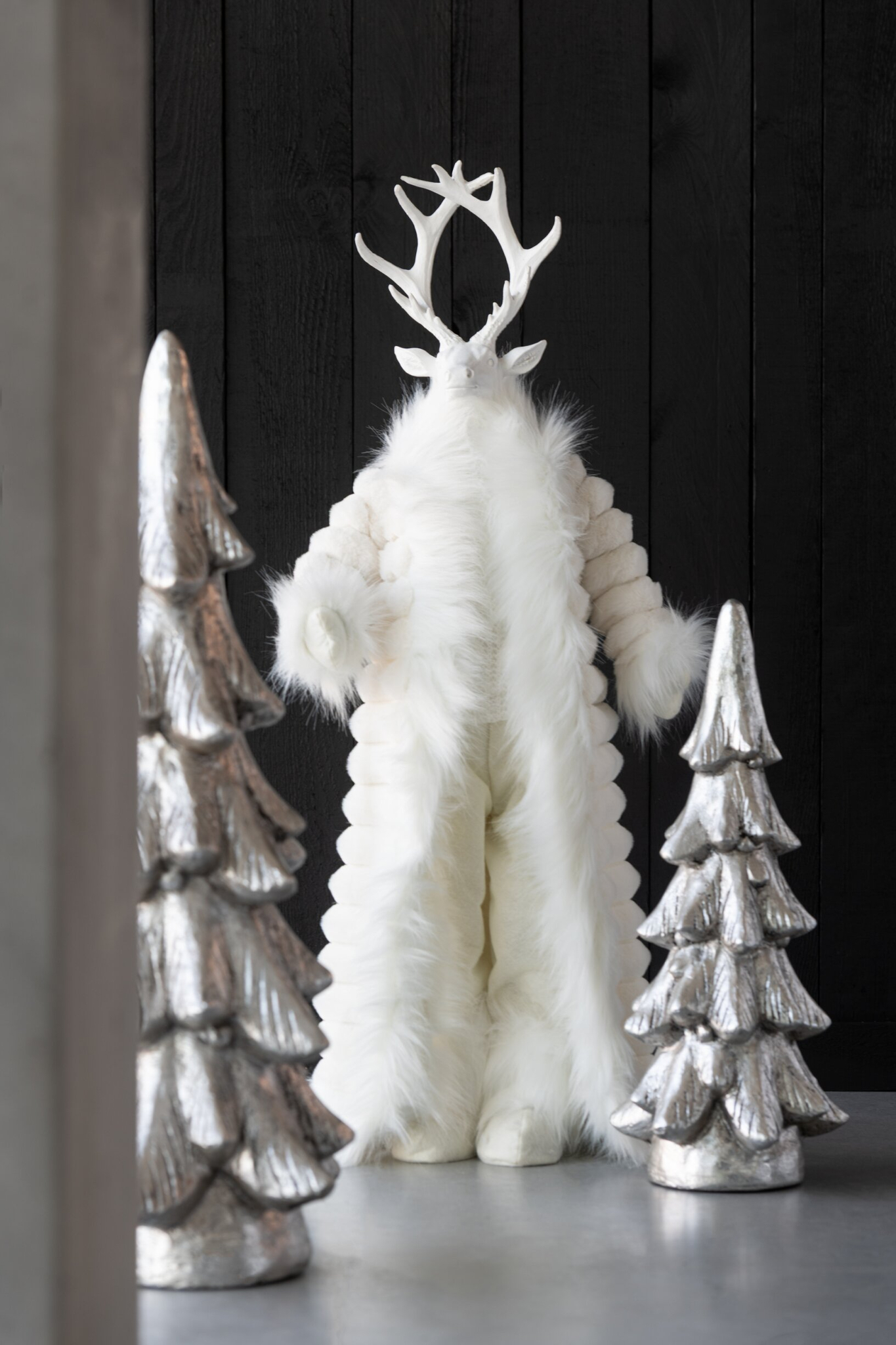 Decoratiefiguur Taarnund Polyester Wit H92 cm - Afbeelding 2