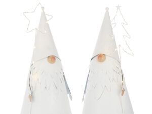 Kerstboom Hoonsil Metaal Wit H54 cm - Set van 2