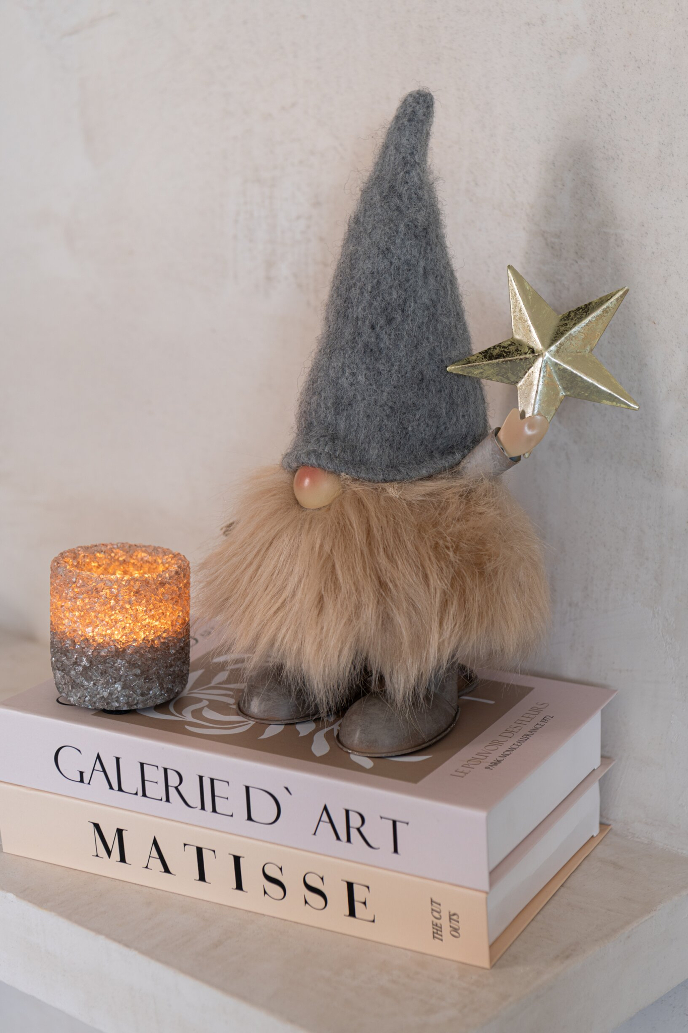 Kunstboom Naaskena Metaal Meerkleurig H23 cm - Set van 2