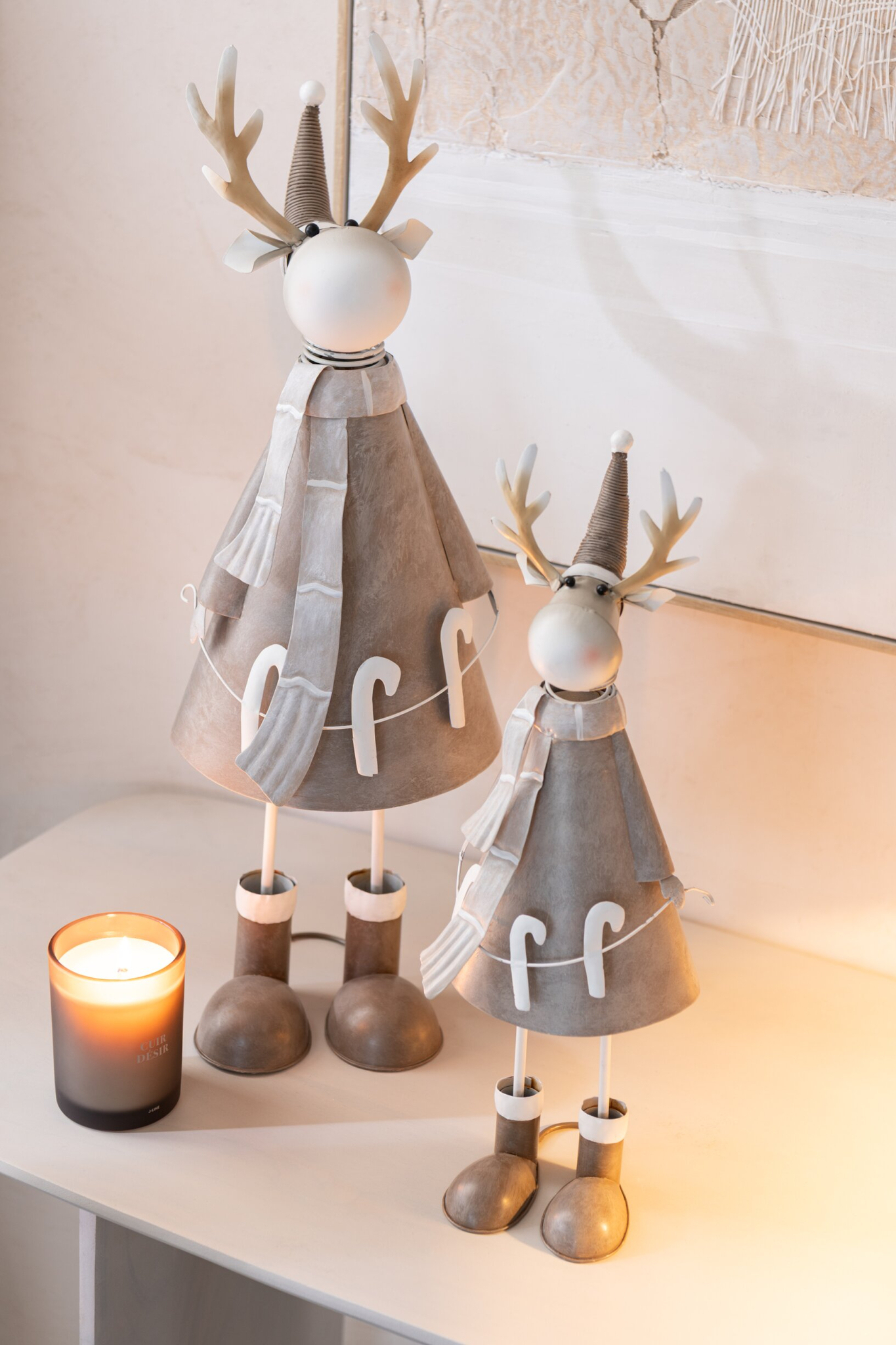 Decoratiefiguur Prikoro Metaal Beige H43 cm