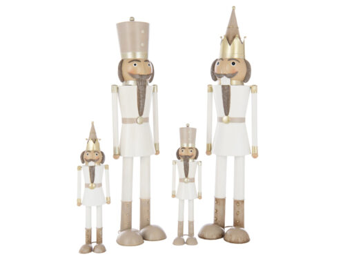 Set van 2 Mielvu metalen notenkrakers in meerkleurig design, decoratieve woonaccessoires in verschillende formaten