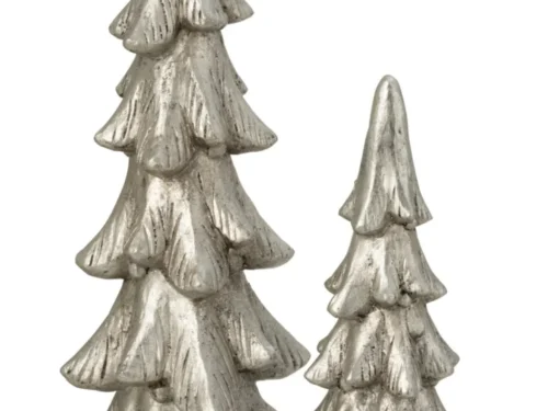 Kerstboom Teevane zilver, decoratieve kerstboom op voet, H74 cm, sierlijke winterdecoratie