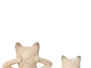 Decoratiefiguur Linkoping Polyresin Naturel - Set van 2