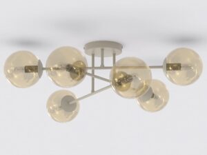 Plafondlamp Flalen Beige Ø14 cm