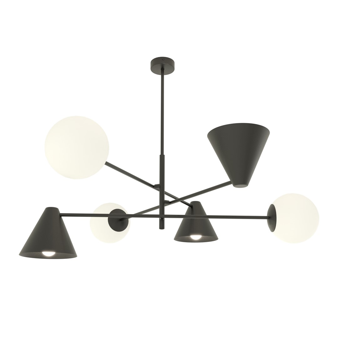 Kroonluchter Feinos Zwart Ø15 cm