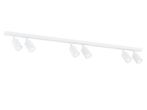 Plafondlamp Feirdon Zwart met 6 verstelbare GU10-spots en strak, minimalistisch design