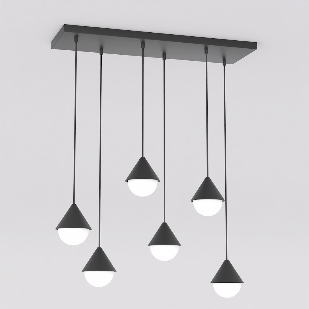 Hanglamp Naunona Zwart Ø10 cm