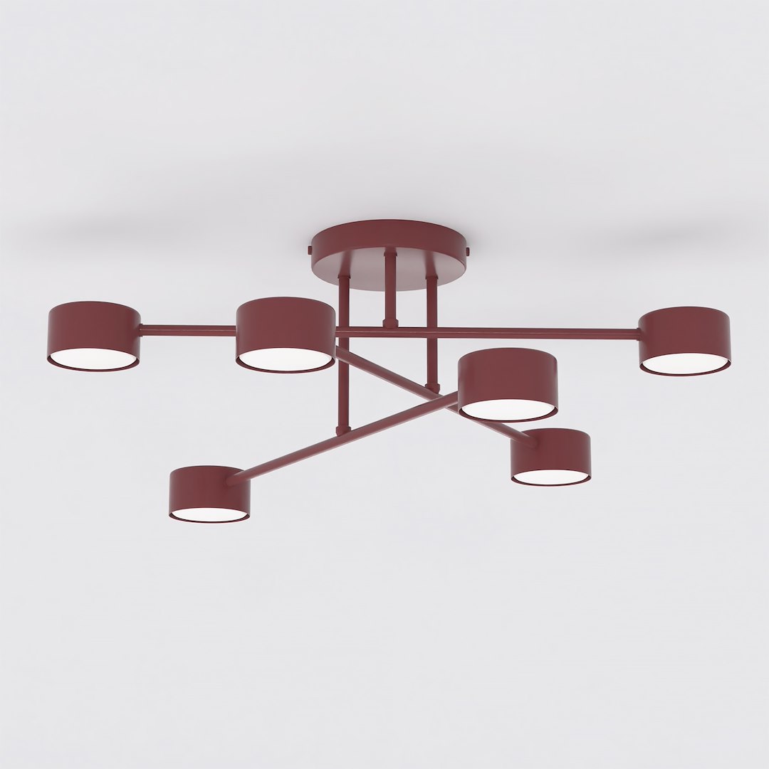 Plafondlamp Causon Bordeaux