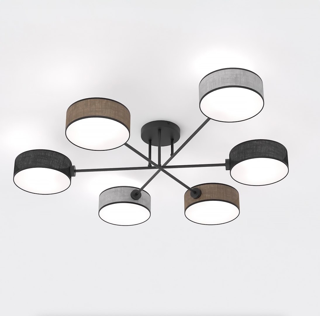 Plafondlamp Doomund Zwart Ø20 cm