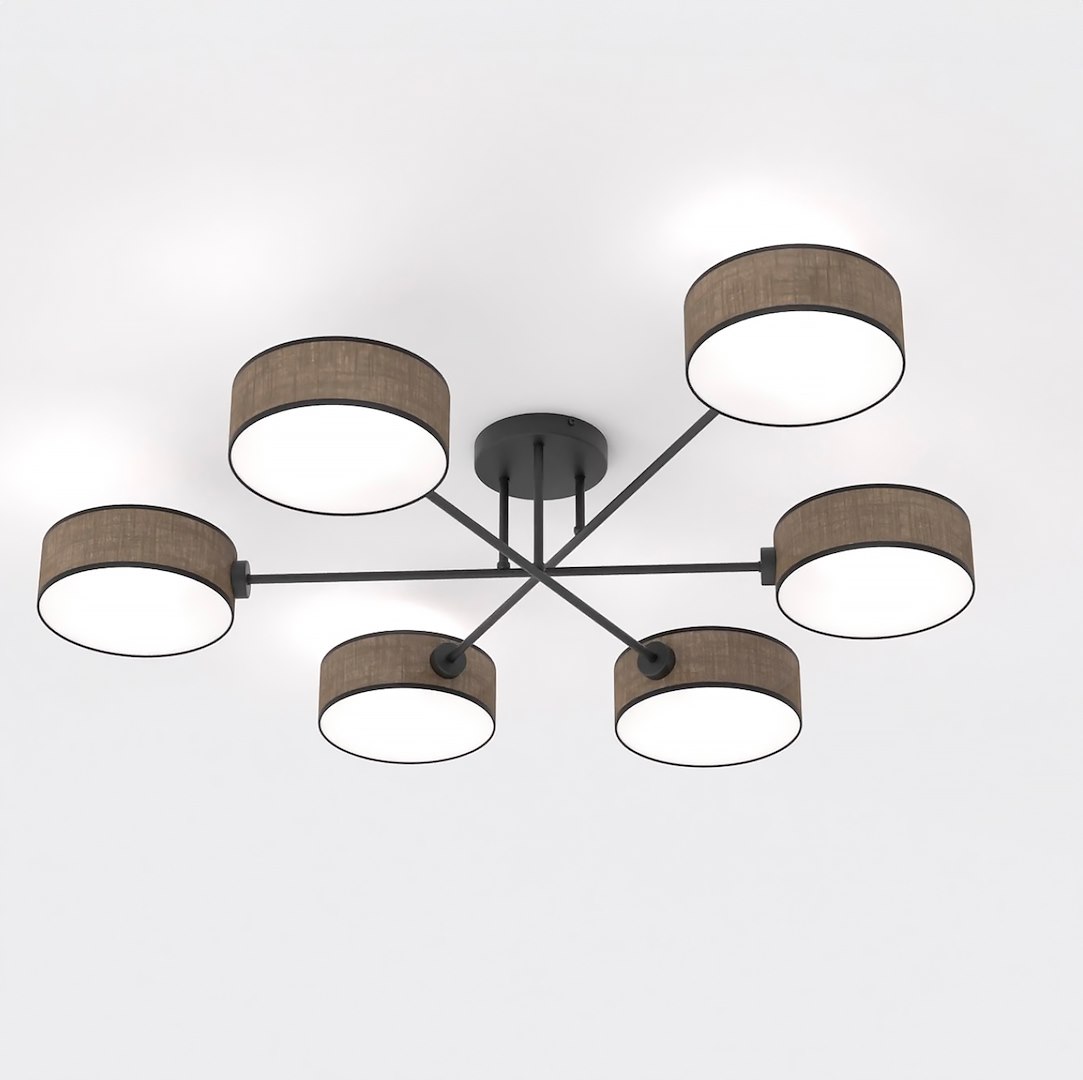 Plafondlamp Finel Bruin Ø20 cm