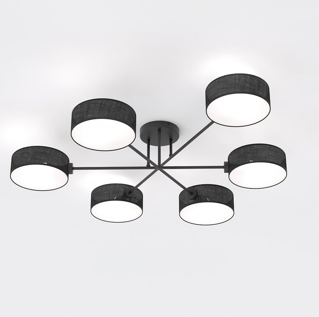 Plafondlamp Jaipur Zwart Ø20 cm