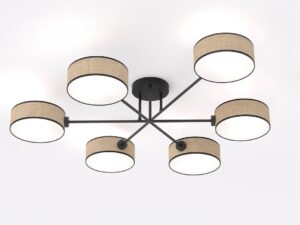 Plafondlamp Prollero Bruin Ø20 cm