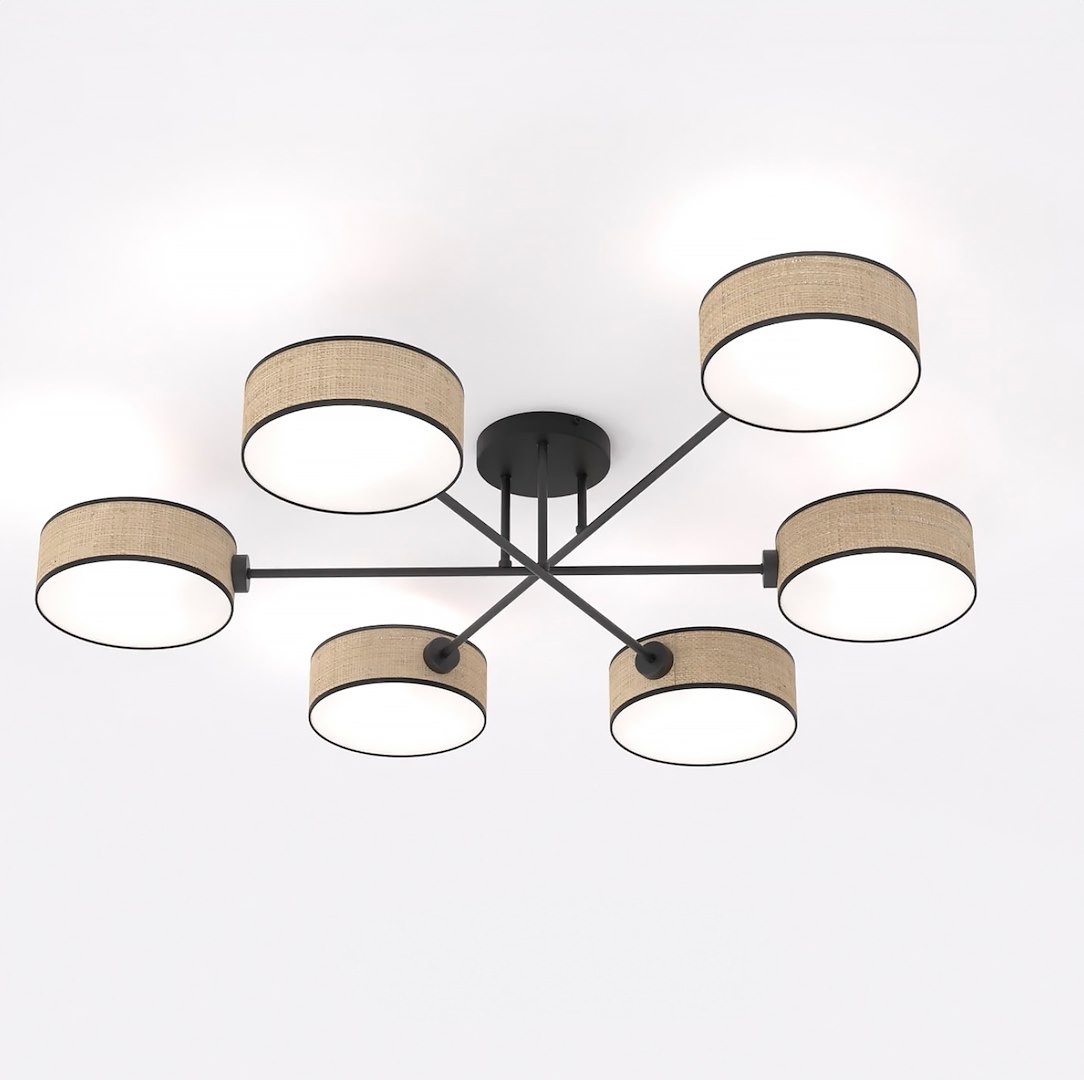 Plafondlamp Prollero Bruin Ø20 cm