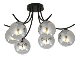 Plafondlamp Daurmek Zwart Ø14 cm