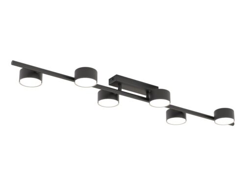 Gauber zwarte plafondlamp Ø8 cm met 6 GX53-spots, modern minimalistisch ontwerp