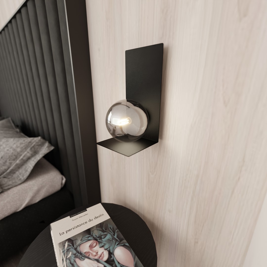 Wandlamp Plymouth Zwart Ø14 cm - Afbeelding 2