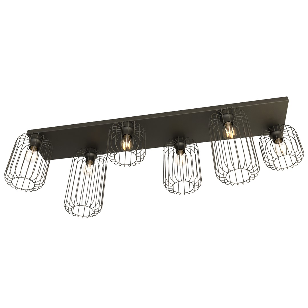 Plafondlamp Deenda Zwart Ø16 cm - Afbeelding 2