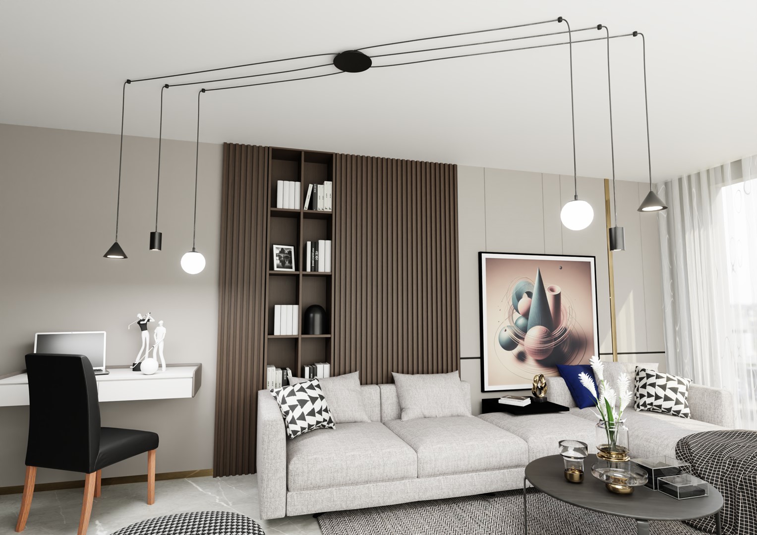 Hanglamp Elio Zwart - Afbeelding 2