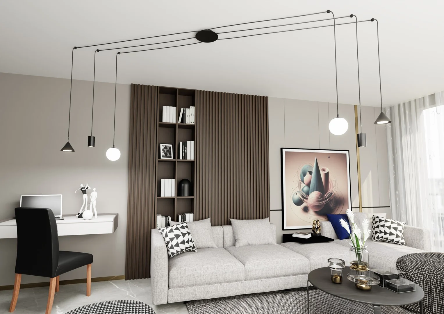Hanglamp Elio Zwart - Afbeelding 2
