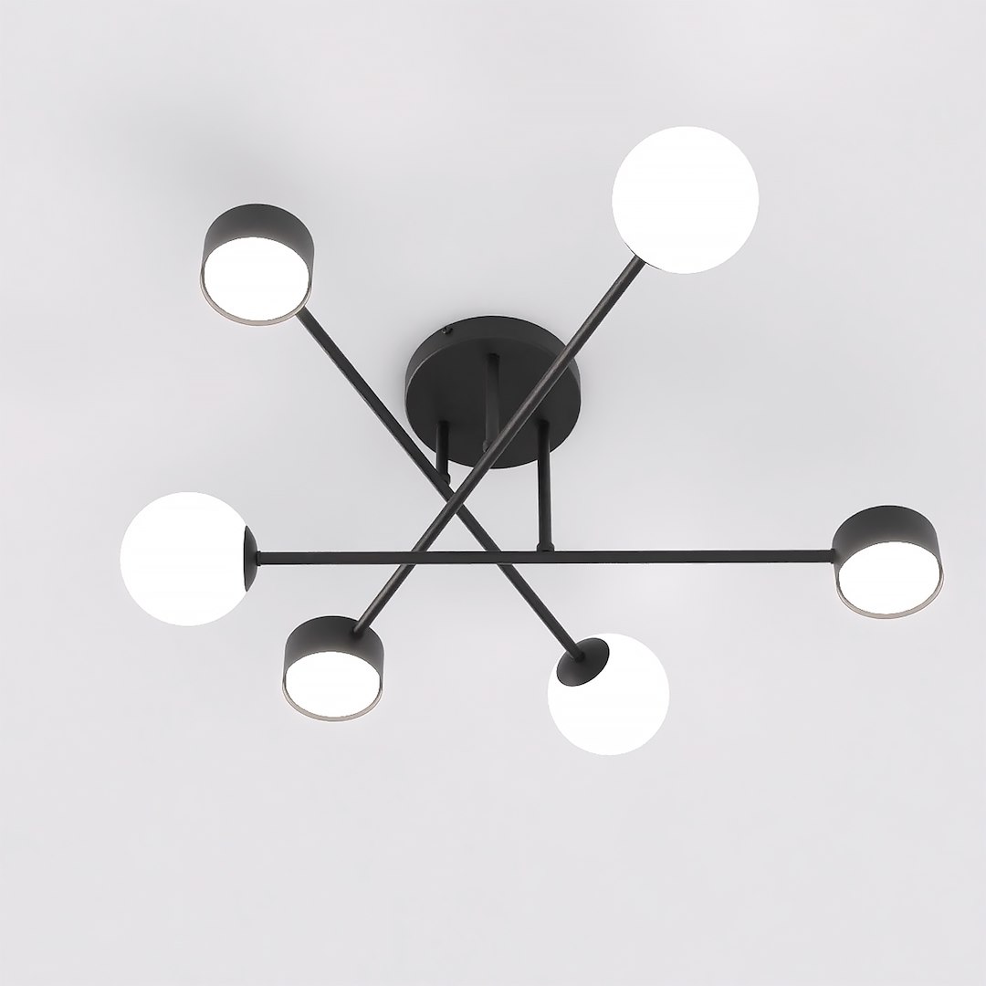 Plafondlamp Fludora Zwart Ø10 cm - Afbeelding 2