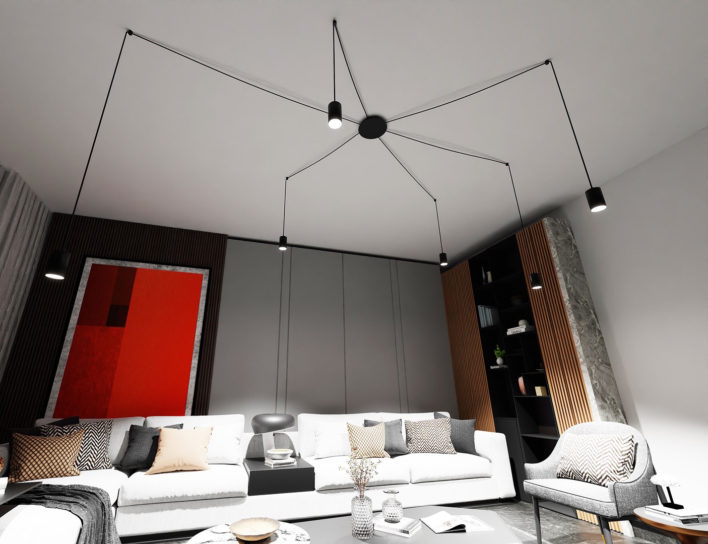Hanglamp Morrun Zwart - Afbeelding 2