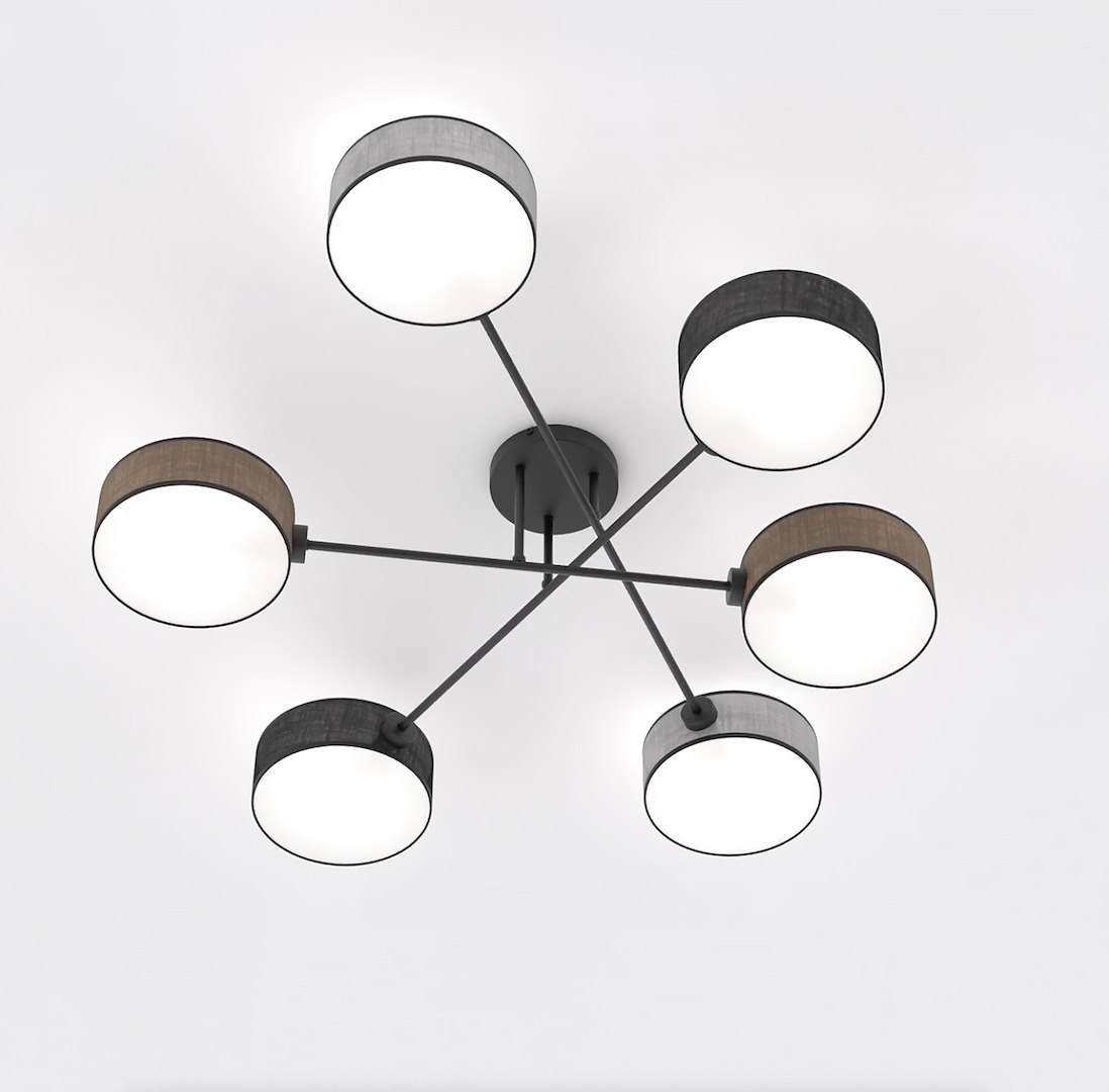 Plafondlamp Doomund Zwart Ø20 cm - Afbeelding 2