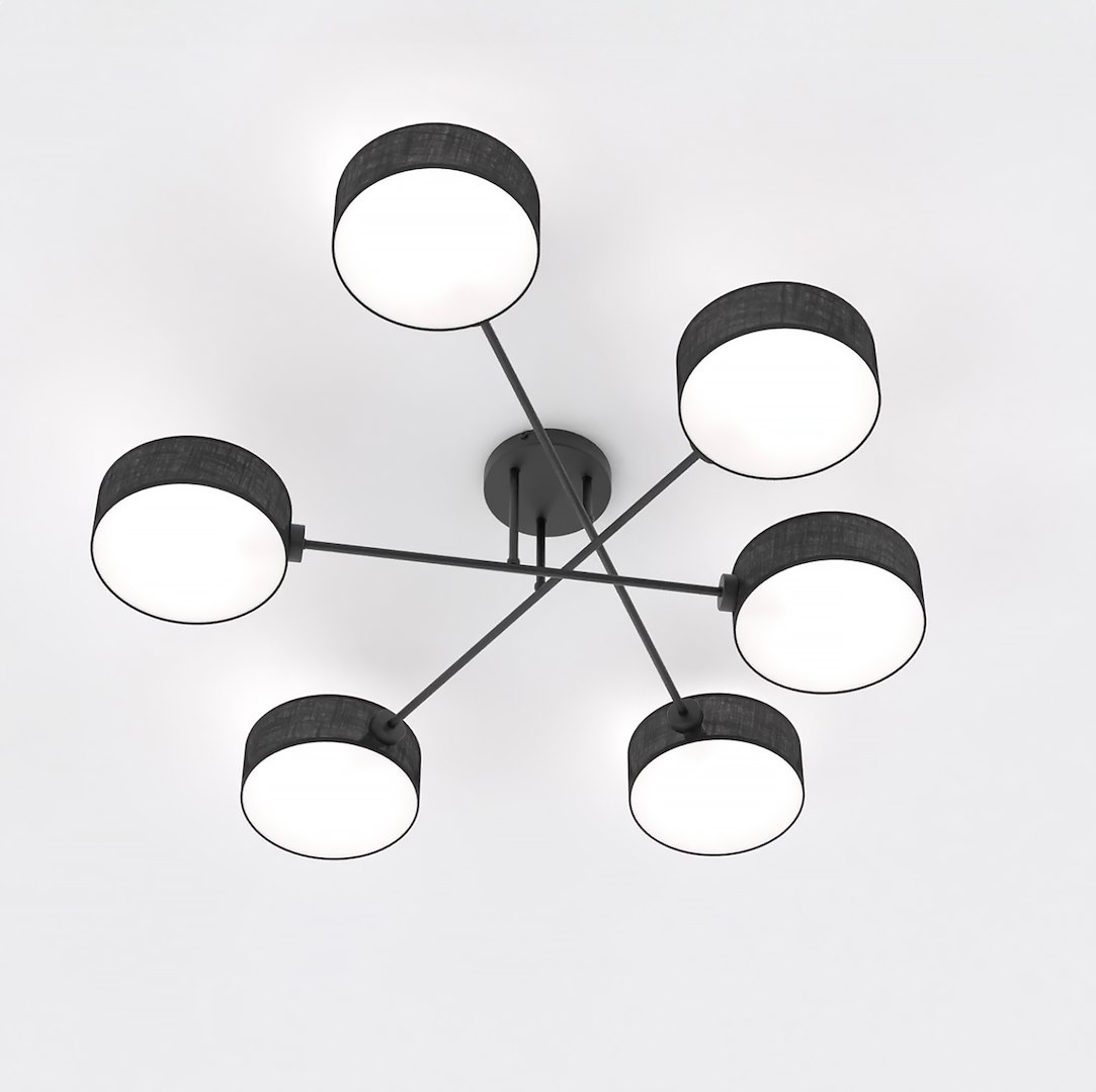 Plafondlamp Jaipur Zwart Ø20 cm - Afbeelding 2