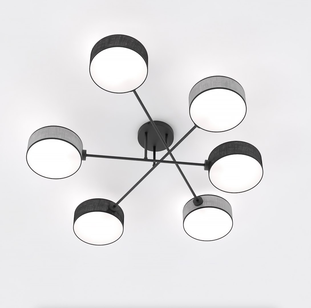 Plafondlamp Toonis Zwart Ø20 cm - Afbeelding 2