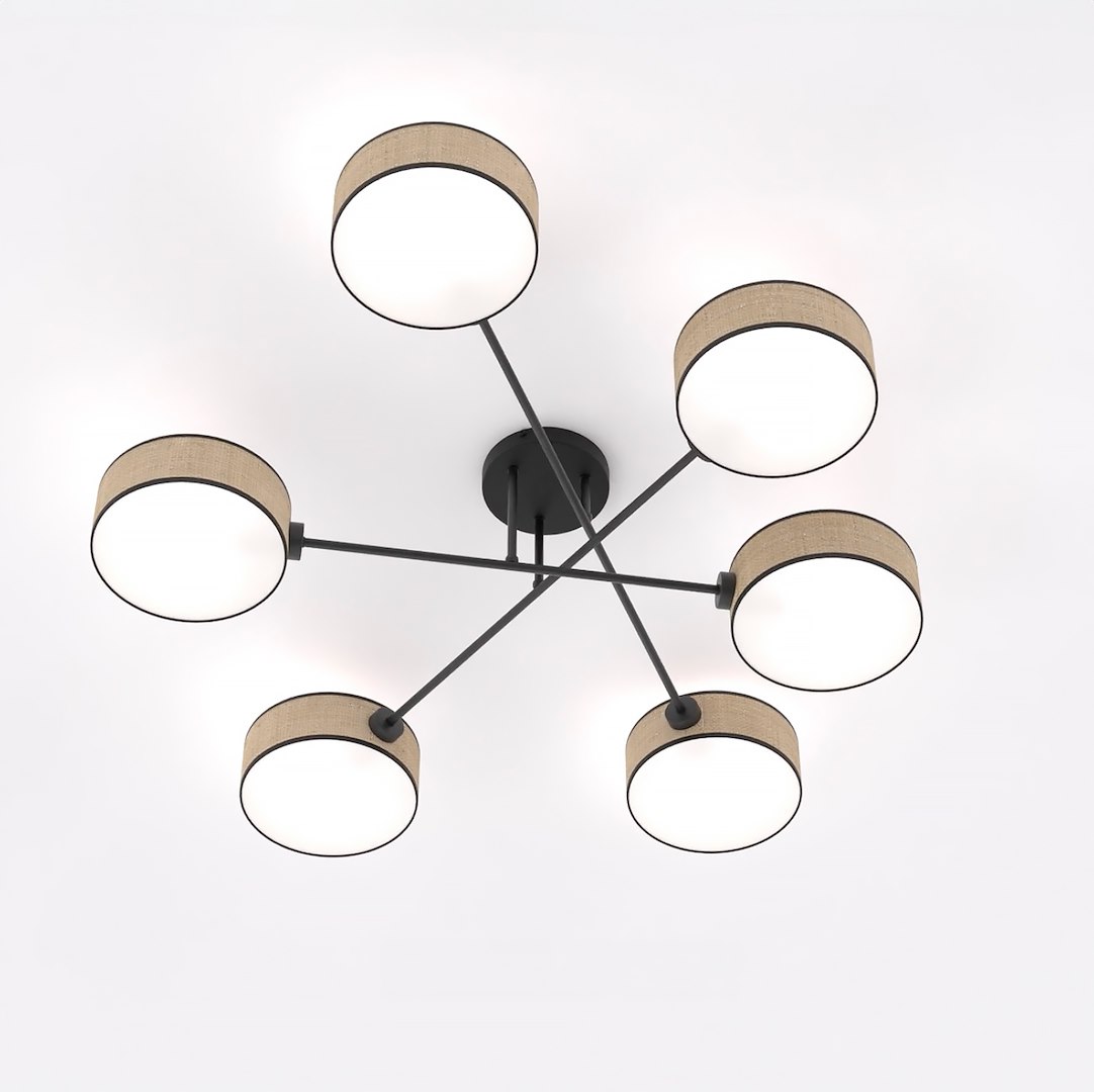 Plafondlamp Prollero Bruin Ø20 cm - Afbeelding 2