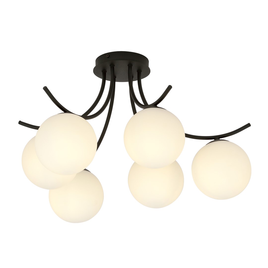 Plafondlamp Doornen Zwart Ø15 cm - Afbeelding 2