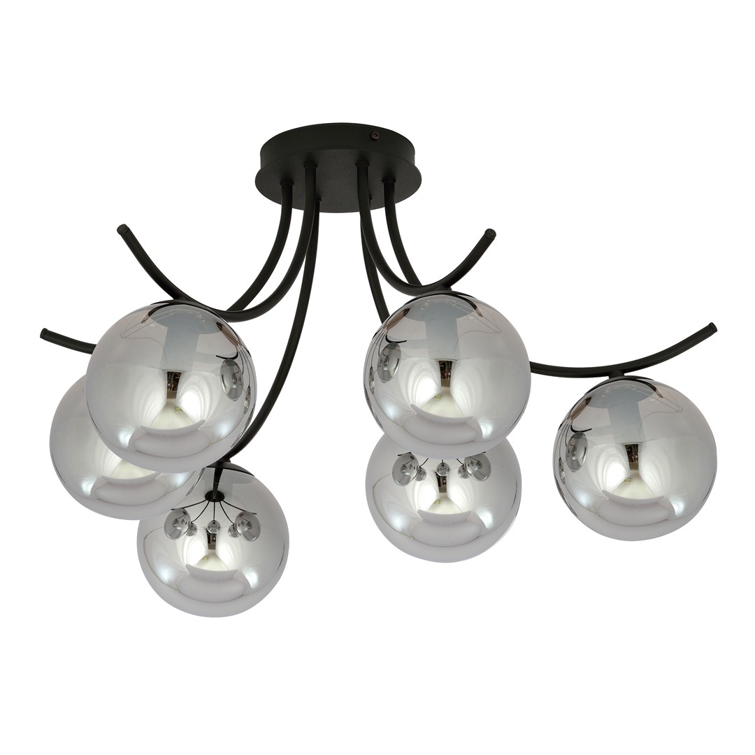 Plafondlamp Daurmek Zwart Ø14 cm - Afbeelding 2