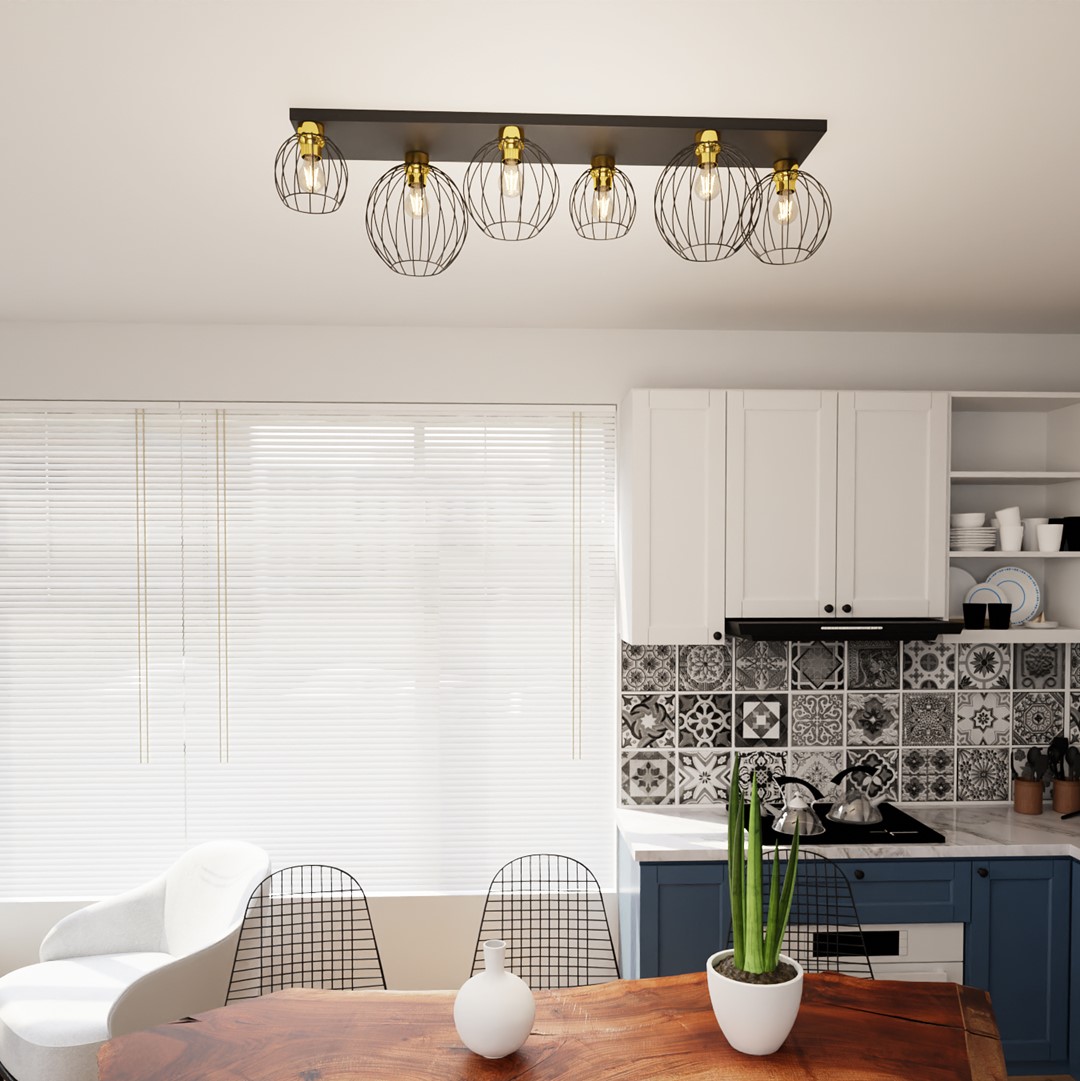 Plafondlamp Greillano Zwart Ø24 cm - Afbeelding 2