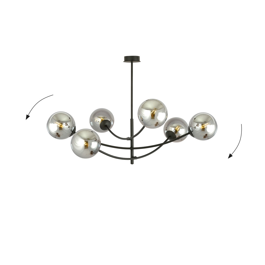 Plafondlamp Rendin Zwart Ø14 cm - Afbeelding 11