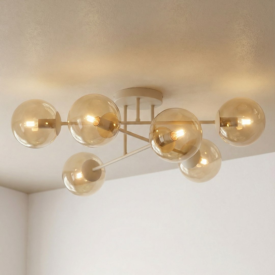 Plafondlamp Flalen Beige Ø14 cm - Afbeelding 3