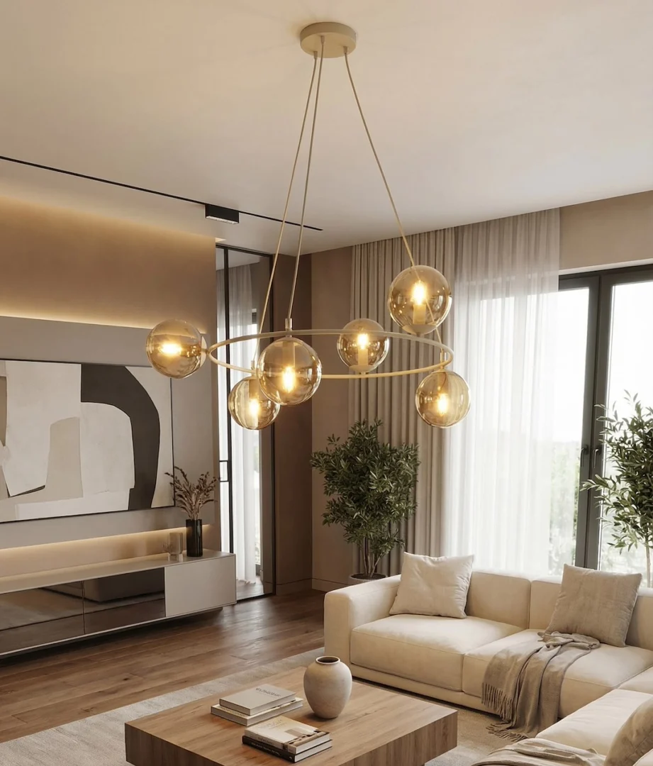 Hanglamp Peissero Beige Ø14 cm - Afbeelding 3