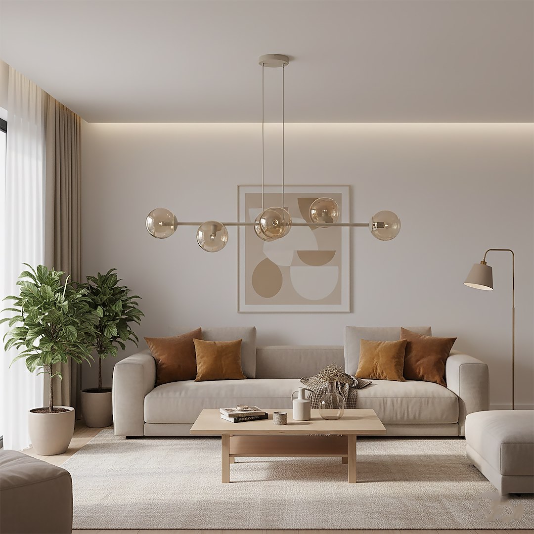 Hanglamp Sondin Beige Ø14 cm - Afbeelding 3