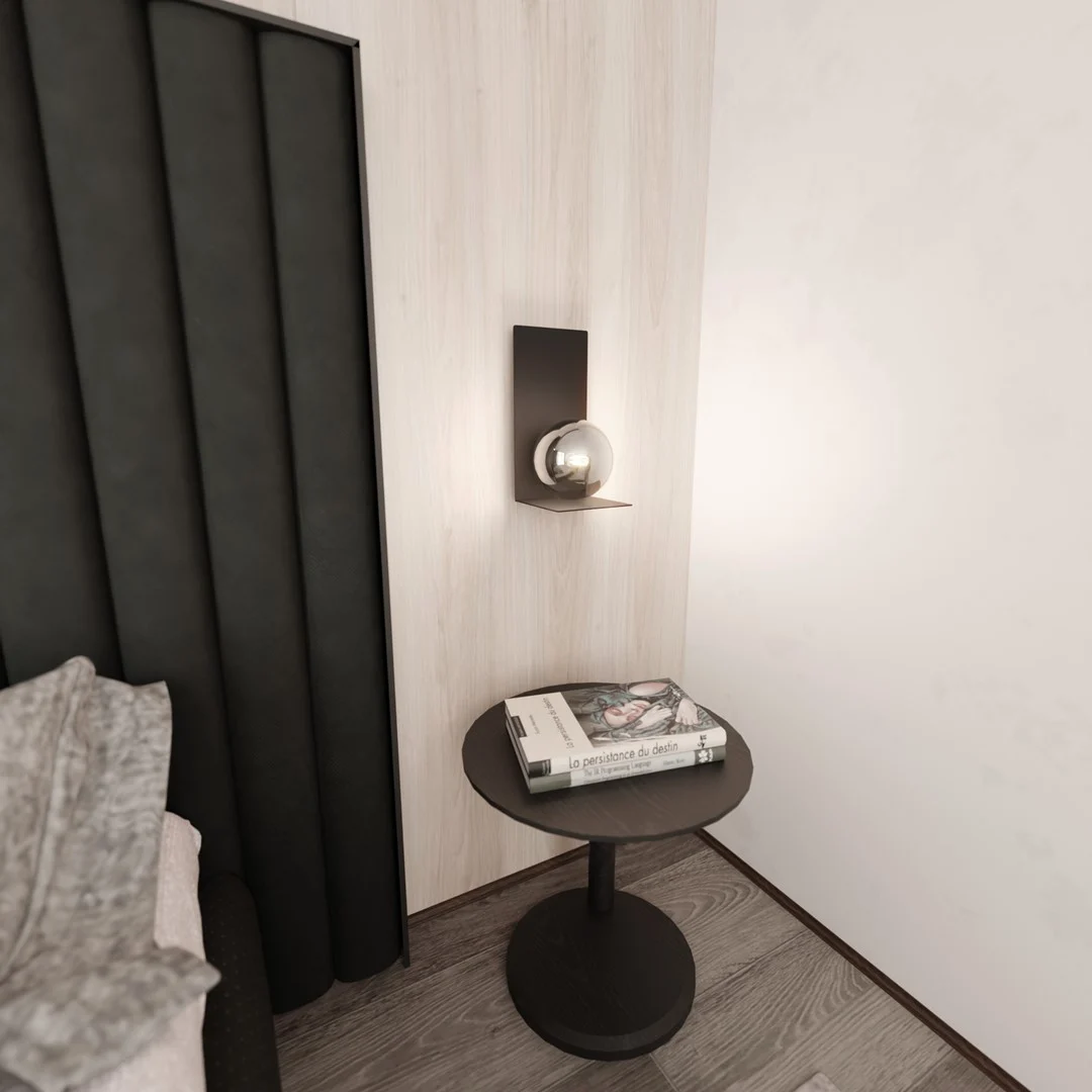 Wandlamp Plymouth Ø14 zwart staal - Afbeelding 3