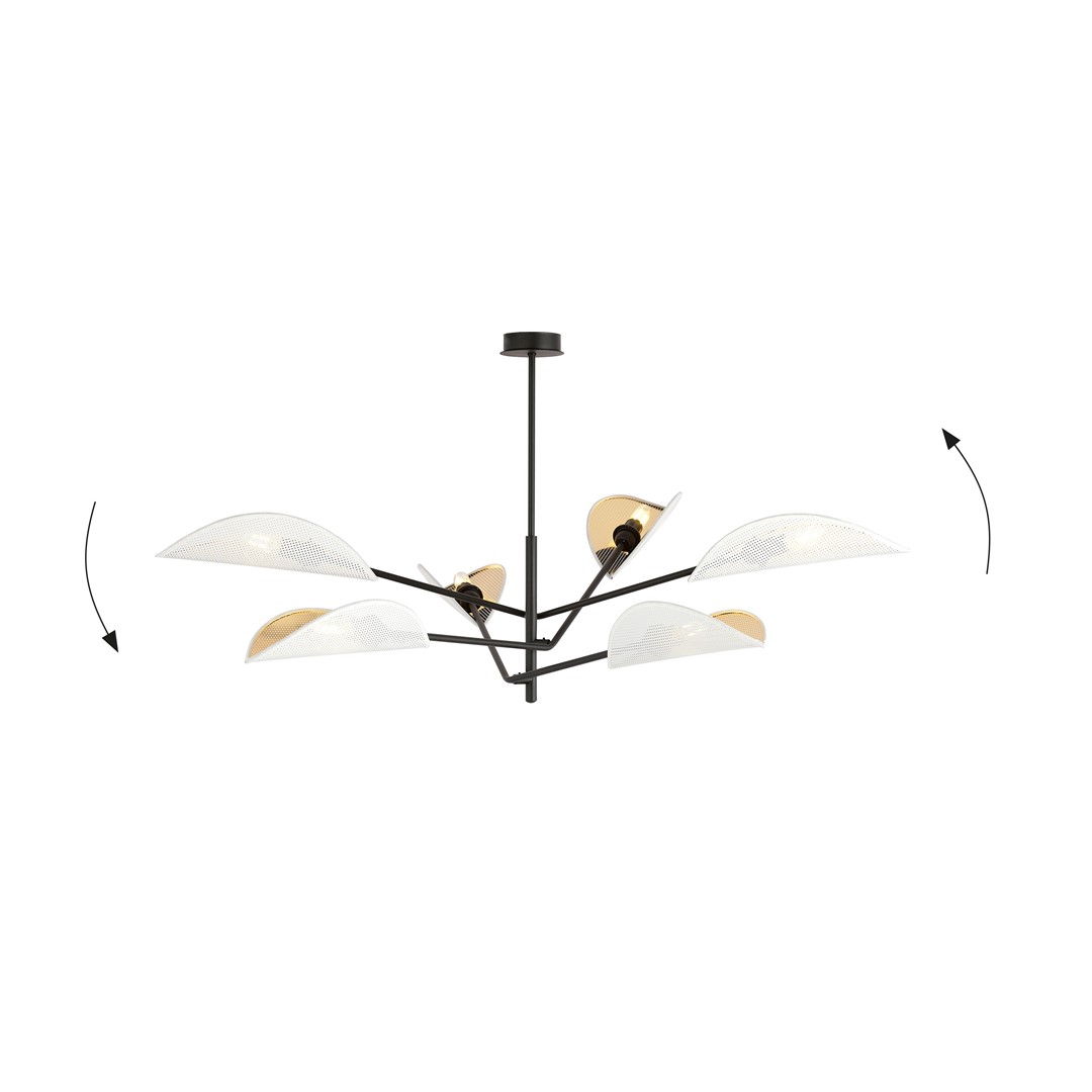 Plafondlamp Fiver Zwart Ø12 cm - Afbeelding 3