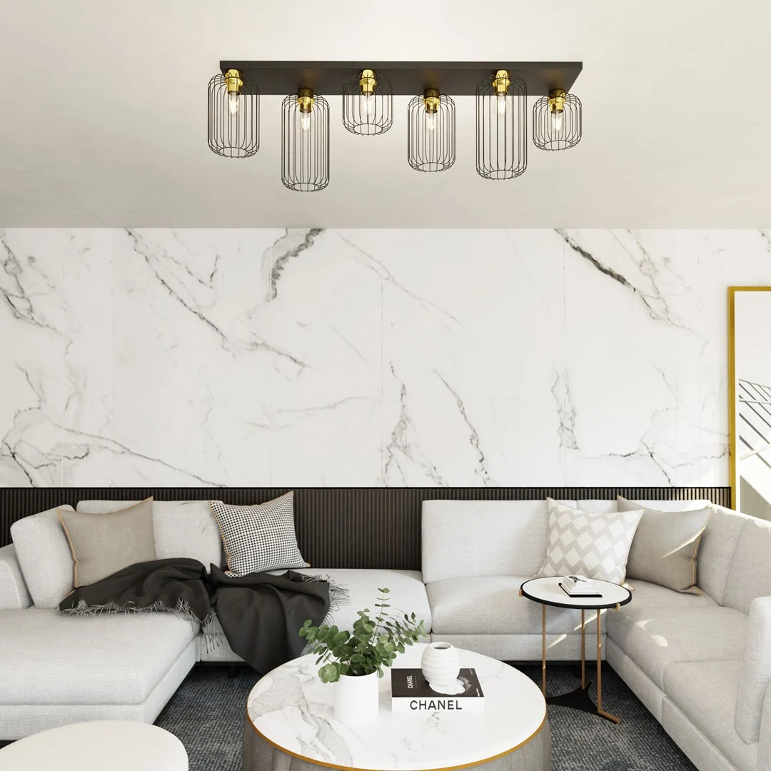 Plafondlamp Gieloro Zwart Ø16 cm - Afbeelding 3