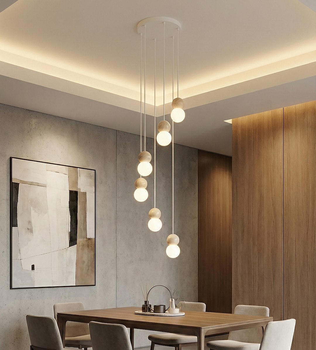 Hanglamp Koman Wit Ø10 cm - Afbeelding 3
