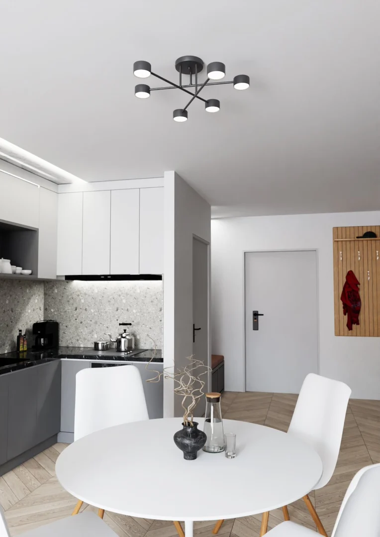 Plafondlamp Fleintand zwart staal - Afbeelding 3