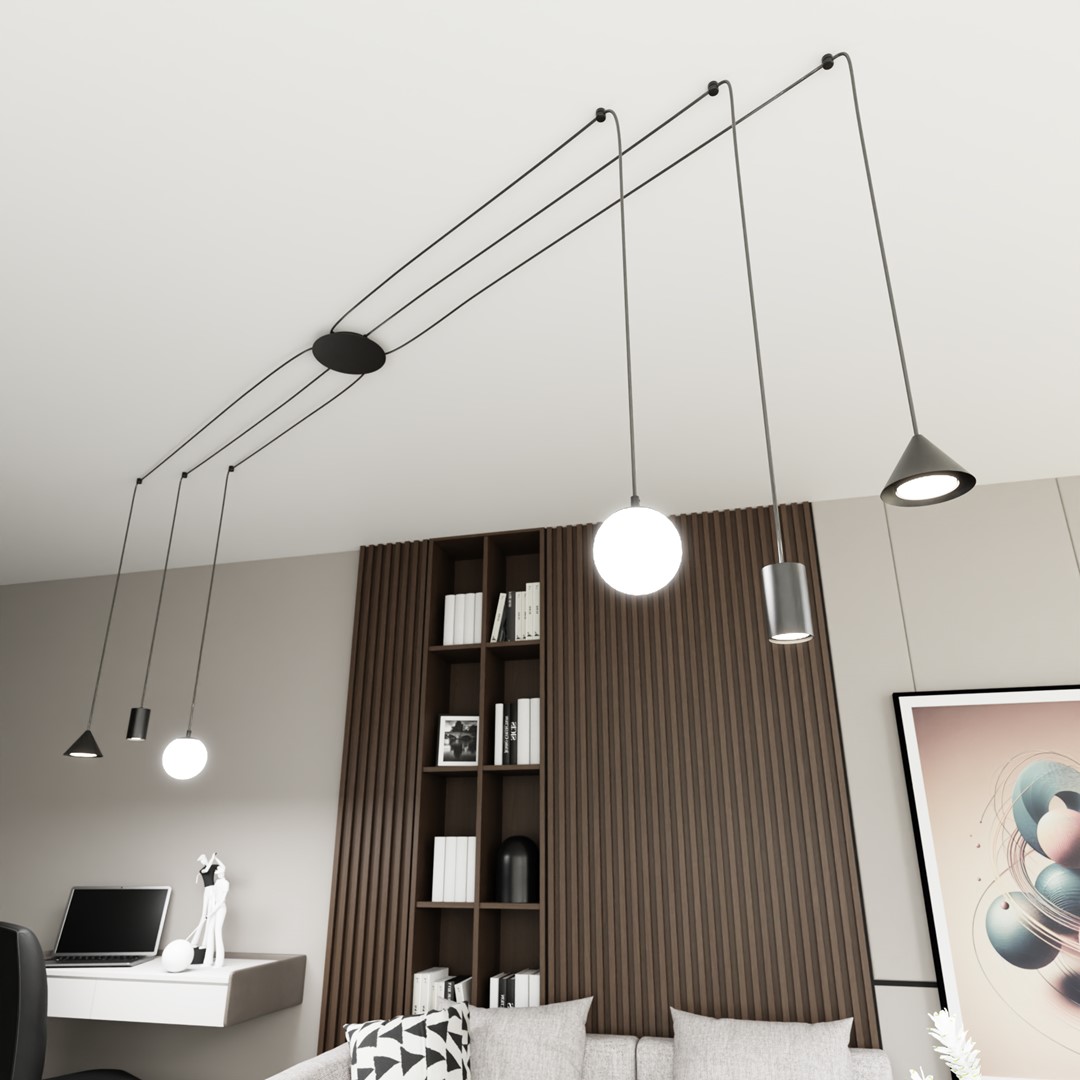 Hanglamp Elio Zwart - Afbeelding 3