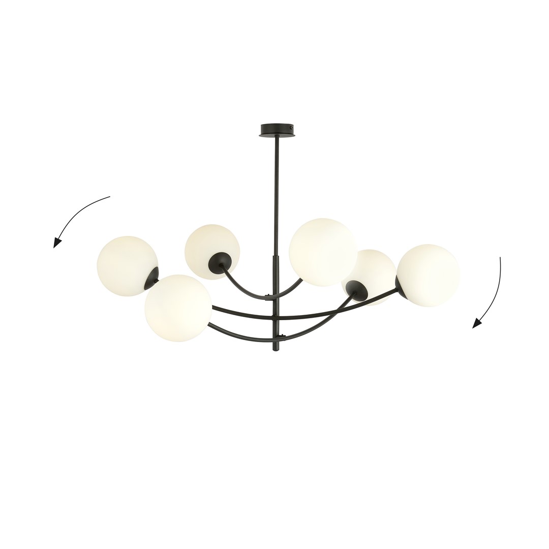Plafondlamp Lelang Zwart Ø15 cm - Afbeelding 3