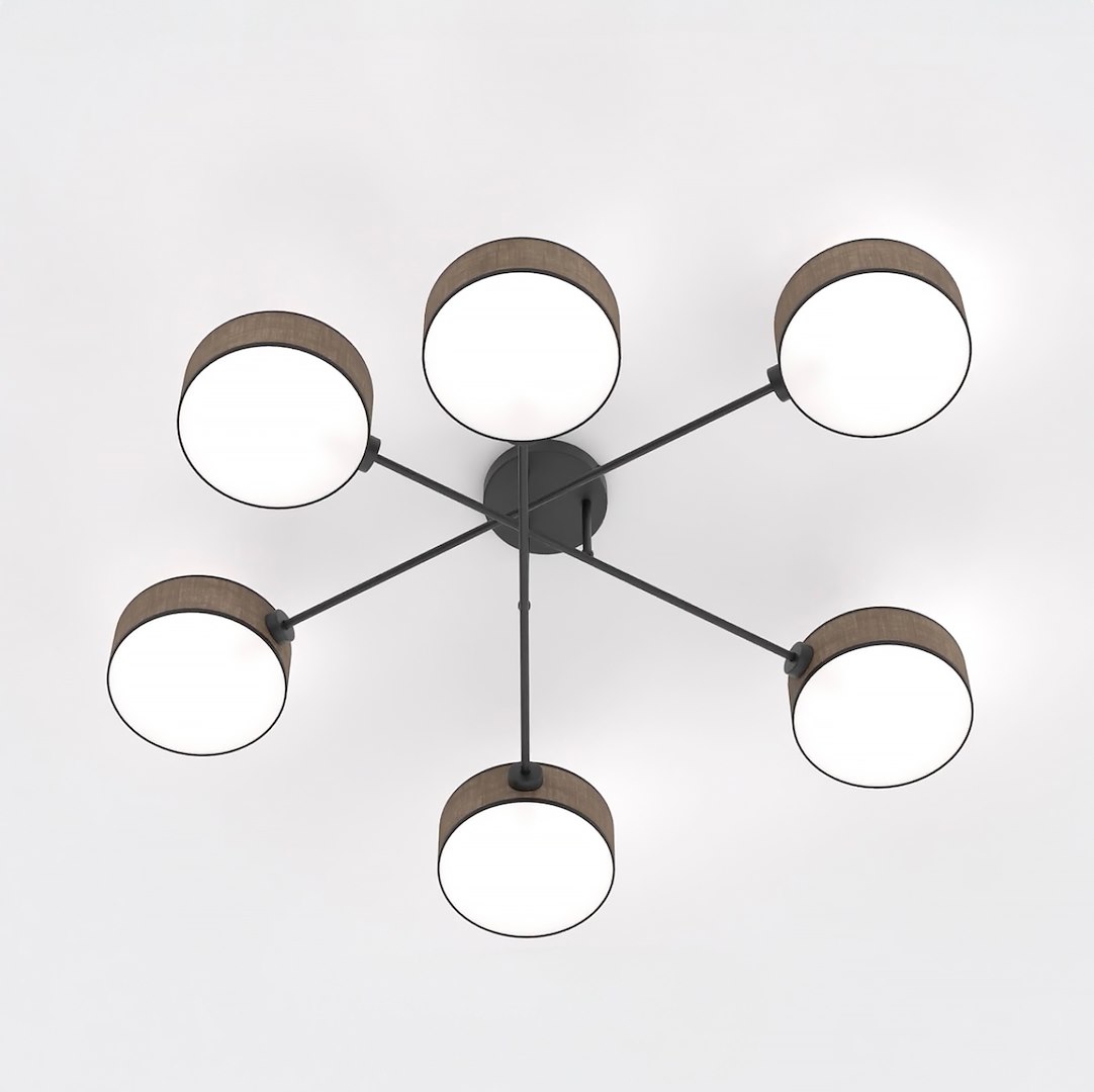 Plafondlamp Finel Bruin Ø20 cm - Afbeelding 3