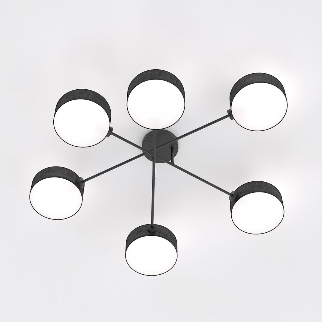 Plafondlamp Jaipur Zwart Ø20 cm - Afbeelding 3
