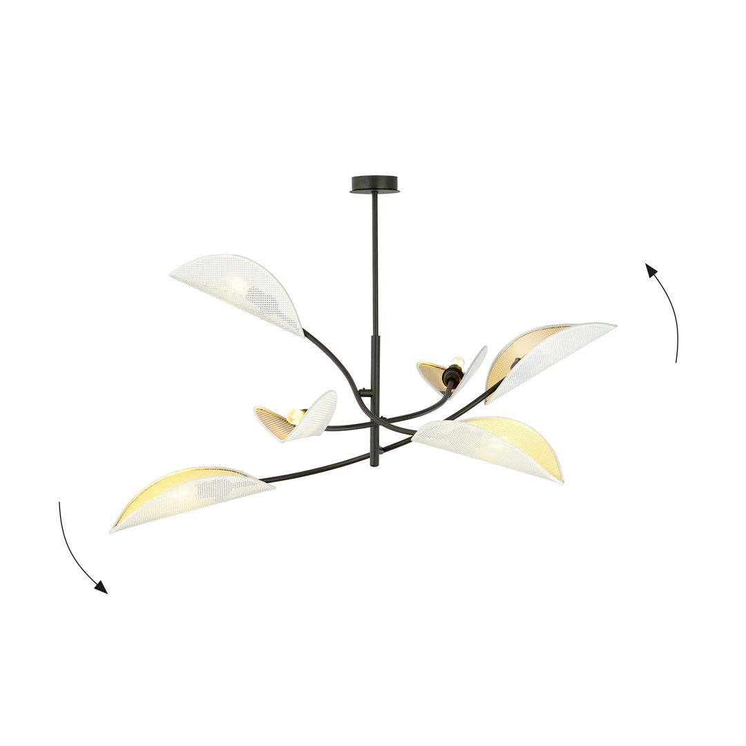 Plafondlamp Tussea Zwart Ø12 cm - Afbeelding 3